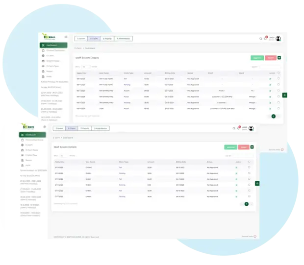 eclaim employee dashboard