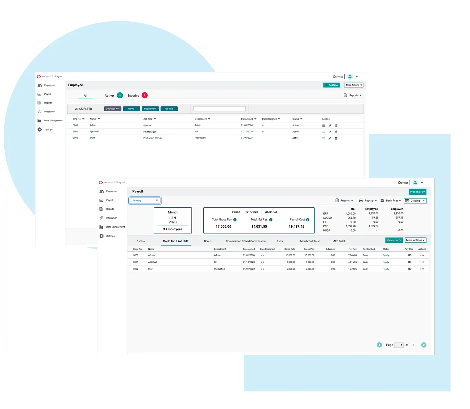 e-payslip ubs payroll integration